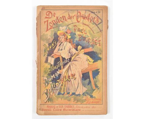 Naar het Fransch van Paul Bourget. Amst., N.J. Boon, (1898). 1st and only ill. ed. Dec. paper wr. Spine gone, loose in quires