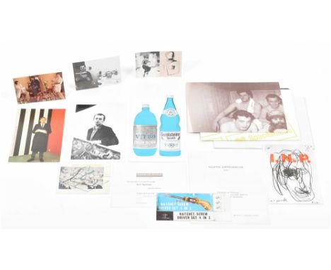 Entertaining set of 3 posters, 10 invitation cards and 1 b/w picture. (1) Large poster for artists' record 'Die Rache Der Eri