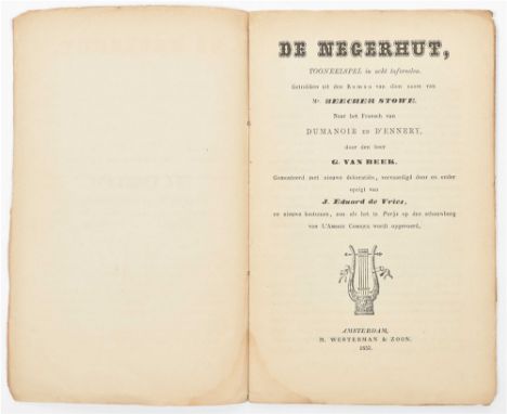 Getrokken uit den roman van Ms. Beecher Stowe. Naar het Fransch van Dumanoir en D'Ennery, door den heer G. van Beek. Gemontee