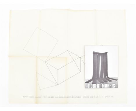 (1) Robert Morris. Sculpture. Dwan Gallery, Los Angeles, March 15 – April 9, 1966.  Exhibition poster offset printed black on