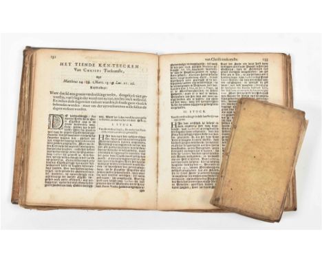 ofte Vernieude gedachtenisse van Godts oordeelen en weldaden (...). Hoorn, S.J. Korting, 1675. (42),245 p. Contemp. vellum, m