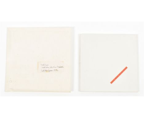 Berlin, Galerie Giannozzo, 1982. Edition Giannozzo Band 19, edition of 1000. White cardboard box, 19.5 x 19.5 x 1 cm, with mo