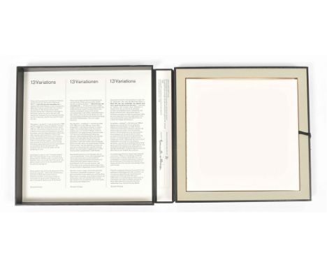 Cologne, Edition Mat-Mot/Galerie der Spiegel, 1965. Edition Mat Mot no.6, published by Karl Gerstner and Daniel Spoerrie. Six
