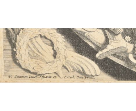 Guilielmus Nassavius princeps Auriacus, etc. Engr. portrait of William of Orange, 43.5 x 35.5 cm, after Pieter Soutman (1593-