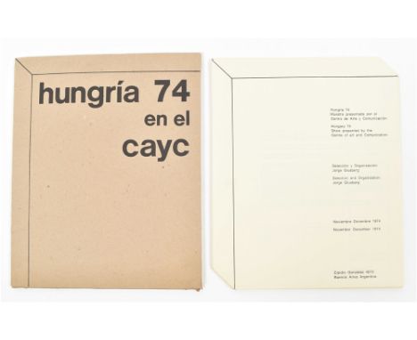 Buenos Aires, CAYC Center of Art and Communication, 1975. Printed cardboard folder, 22 x 28 cm, containing 47 loose sheets wi