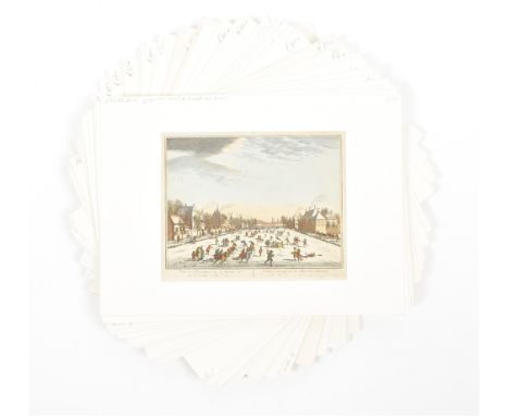 Most 18th cent. but also some 17th and 19th cent. prints, most handcol., var. sizes, all but a few under passepartouts measur