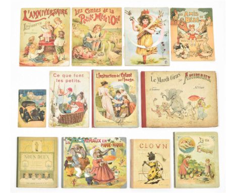 (1) 3 shape books. (2) Les amis de bébé. Ill. R. de la Nezière. Paris, Sirven, n.d. (3) 2 works publ. by Libraire Hachette. (