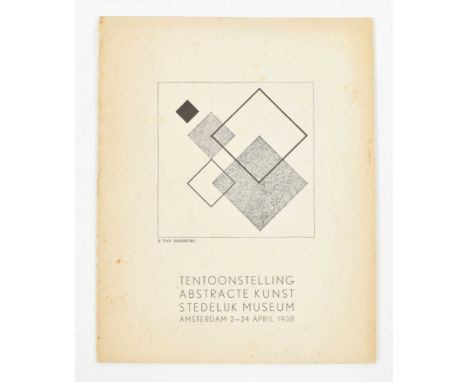 Exhibition of Abstract Art at the Stedelijk Museum, Amst., 2-24 April 1938. Approx. 27.5 x 22 cm. Rare catalogue w. cover des