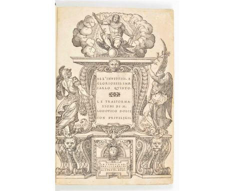 Venice, Gabriel Giolito de Ferrarie Fratel, 1553. 1st ed. (12),309,(1) p. Large 8vo. Rebound in green leather w. gilt title o