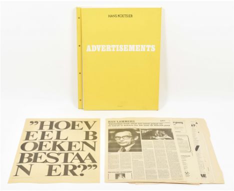 The Hague, Staatsuitgeverij, 1984. Yellow cloth covered portfolio with screw binding, 60 x 46.5 cm. Contains 9 text pages and