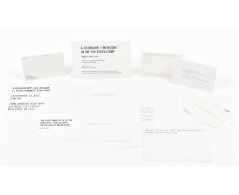 For over 50 years, conceptual artist Ian Wilson (1940–2020) staged 'Discussions', events in which he invited individuals to e