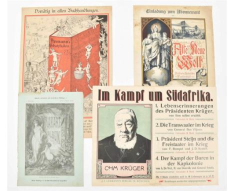 (...) Preis eleg. geb. 5 Mark." Stuttgart, Hoffmann for Wilhelm Spemann in Berlin, n.d. (ca. 1890). Lithogr. poster printed i