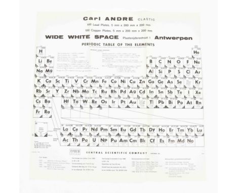 Antwerp, Wide White Space, 1968. Announcement poster, 50.5 x 50 cm. Printed black on white sheet, machine folded in six parts
