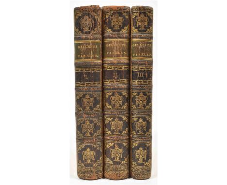 in Nederduitsche vaerzen gevolgd. Amst., P. Meijer, 1781-5. 3rd Dutch ed. 3 vols. Contemp. hcalf, gilt and ribbed spine, w. m