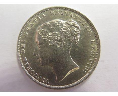 Shilling 1866 die no. 40, nEF a few light scratches.