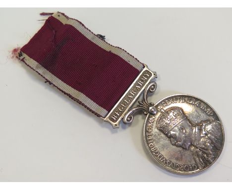 Regular Army LSGC Medal (GV crowned) named to 304322 Cpl of. H. A Adams RHG. Also served with Guards Machine Gun Regt. And al