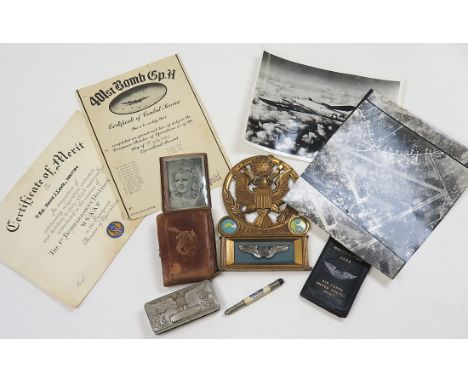 USAAF items attributed to T/Sgt Harold I. Lewis 39317784 inc named Certificate of Merit The 1st Bombardment Division (H), 401