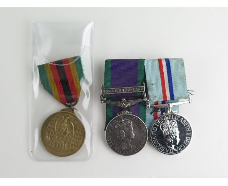 Group to 24446417 Pte K J Doran ACC. Medals mounted as worn - CSM QE2 with Northern Ireland clasp (small correction to naming