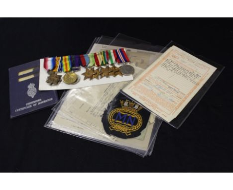 WW1 & WW2 medal group with 1915 trio GSM Iraq bar to 72171 Gnr F R Purvey RFA with 1939-45 Star Atlantic Star, Africa Star, P