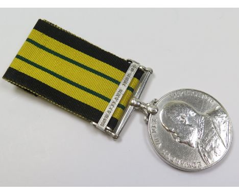 Africa General Service Medal EDVII with Somaliland 1902-04 clasp (replacement suspender) named to 306487 R Lewis STO.1CL.HMS 