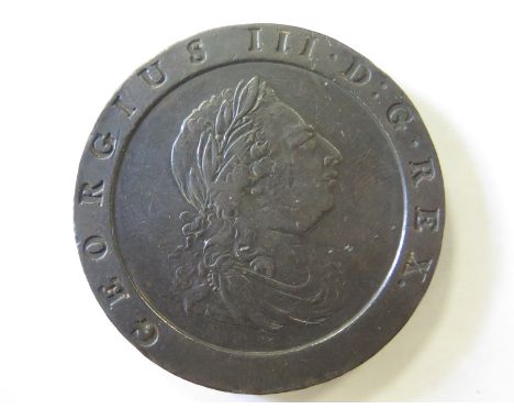 Twopence 1797 VF or better with a couple of light edge bruises