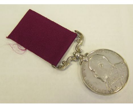 Army LSGC Medal EDVII named 3002 C.Sjt C Brownie Seaforth H'drs. Comes with copy service papers, born Dunning, Perthshire. Al