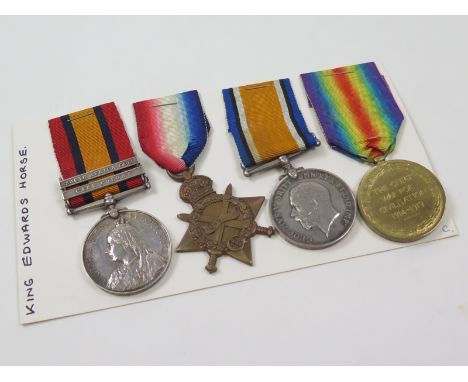 QSA with bars CC/SA02 (7618 Pte H Edwards L.N.Lanc Regt) served with 3rd Vol Co, and 1915 Star Trio (779 Pte H Edwards K. Edw