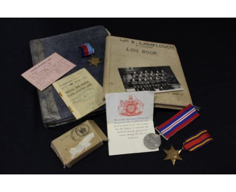 RAF Hurricane pilots log book group to 1604891 W/OF Lamplough served with the S.E.A.C. HQ Burma flying Hurricanes on training