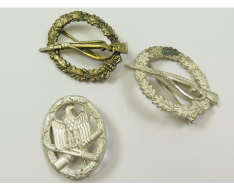 German 1957 awards Army Infantry Assault (2x) plus General Assault (3x)