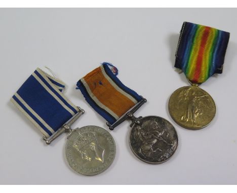 BWM & Victory Medal to 40554 Pte J H Saunders Devon R. With a Police LSM (GVI) named Const Reginald Saunders (3)