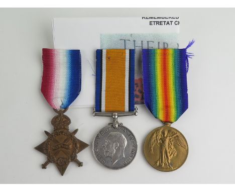 1915 Star Trio to 17586 Pte. William John Wilkinson East Lancs Regt. Born Liverpool, D.O.W. F&F 05/07/1916 with the 8th Bn, B