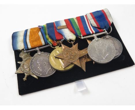 1915 Star Trio (K.1137 W Gardiner L.Sto. RN, and ACT SPO on pair), 1939-45 Star, Atlantic Star + France & German clasp, Pacif