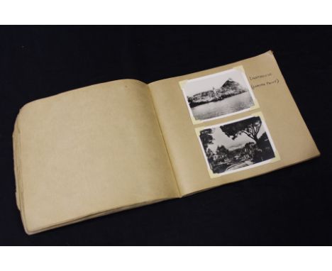 WW2 army photo album of Gibraltar with military and scenic photos