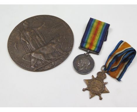 1915 Star, BWM and Death Plaque to 2440 Pte James Hulton E.Lanc Regt. Died while serving with 1st/4th Btn. Lived Witton, Blac