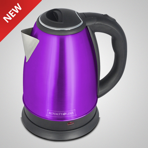 V Brand New Royalty Stainless Steel (Purple) Electric Kettle 1.8L (Cont