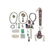 TWO EMBROIDERED POUCHES AND A COLLECTION OF JEWELLERY ITEMS Song and later (23)