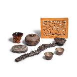 A COLLECTION OF CARVED WOOD ITEMS 18th-20th century (10)