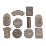 A COLLECTION OF TEN INK CAKES 19th/20th century (10)