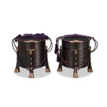 A PAIR OF JAPANESE LACQUERED STORAGE BOXES, KARABITSU 19th/20th Century (4)
