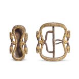 A GILT-IRON 'SNAKE' TWO-PART BELT BUCKLE Indonesian, 19th century (3)