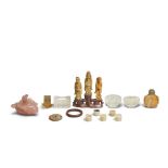 A COLLECTION OF JADE AND HARDSTONE CARVINGS 19th/20th century (15)