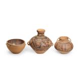 THREE PAINTED POTTERY VESSLES Neolithic (3)