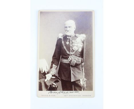 [ Victoria Cross ]  A signed cabinet card portraying General Samuel / Sam Browne. [Awarded the Victoria Cross for actions on 