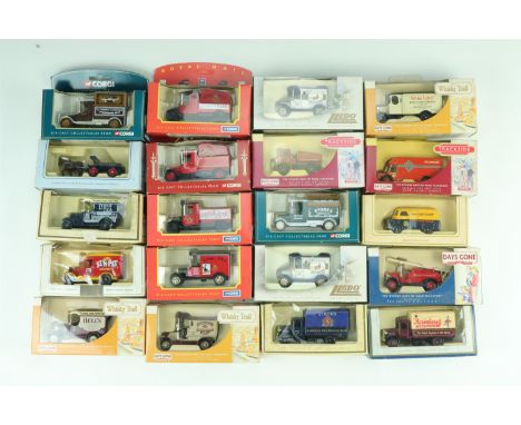 A quantity of boxed diecast vehicles including Corgi Royal Mail and Cadbury delivery trucks