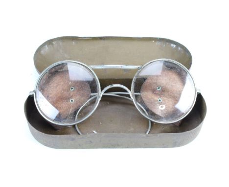 A cased pair of Second World War British Army spectacles 