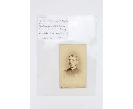 [ Victoria Cross ] A cartes de visite portraying Reverend James William Adams. [Awarded the Victoria Cross for actions during