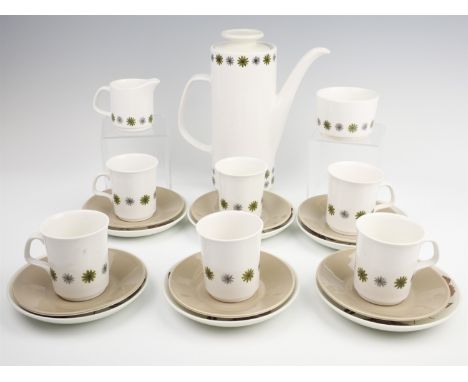 A 1960s J and G Meakin Maidstone pattern coffee set