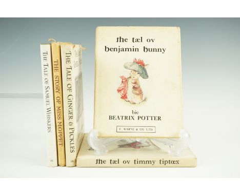 Five Vintage Beatrix Potter books, including two Old English editions