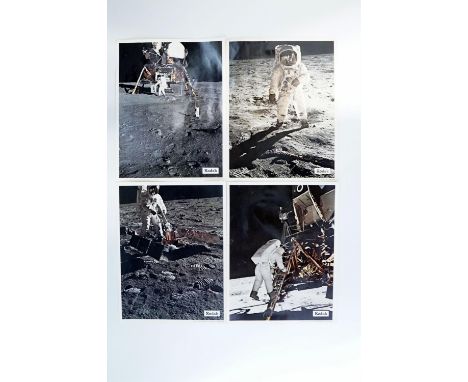 Four unframed Kodak promotional prints of Apollo 11 moon landing photographs, 28 x 21.5 cm
