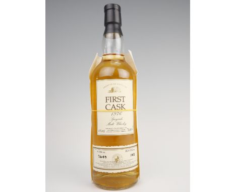 A bottle of North Port-Brechin 1976 First Cask highland malt whisky, bottled in 2001, cask number 7649, bottle number 143, 70